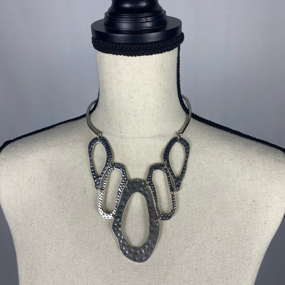 Silver Statement Necklace - image 2
